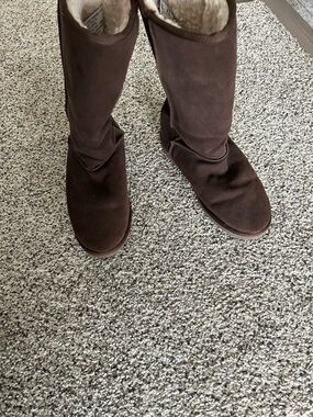 Alpine Design Brown Tall Faux Suede Winter Boots